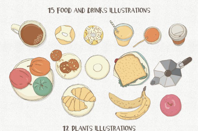 手绘插画风格场景设计素材包 Illustrated Scene Creator插图(7)