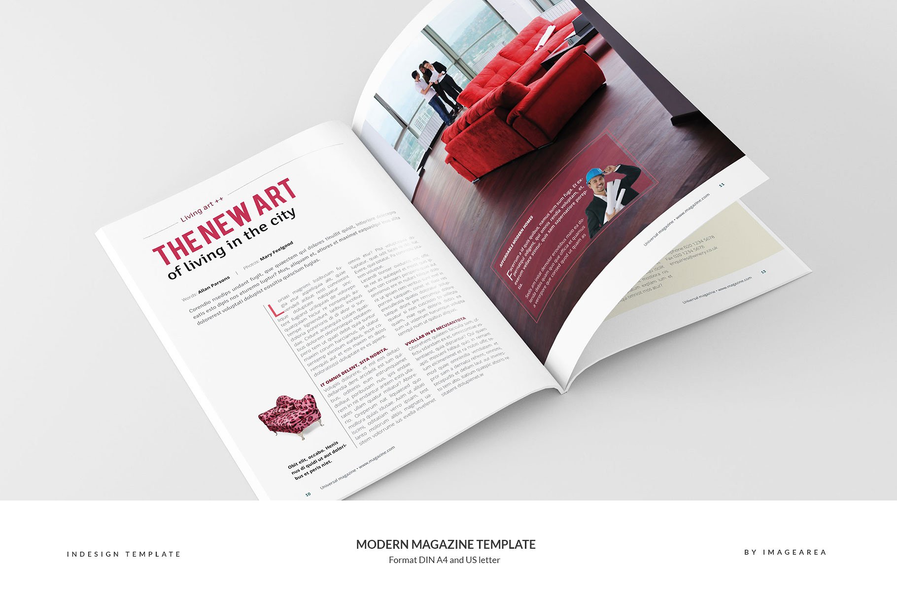 现代摩登城市宣传杂志画册模板 Modern Magazine Template插图(6)