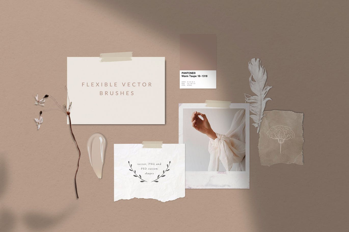 手绘花卉涂鸦装饰元素素材 Hand Drawn Floral Doodles插图(1)