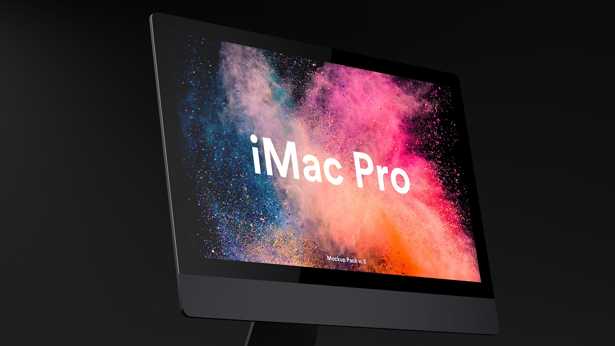 iMac Pro高端一体机电脑屏幕演示素材库精选样机 Dark iMac Pro Mockup插图(14)
