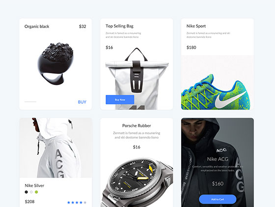 6 张简约电商卡片素材之家精选sketch素材