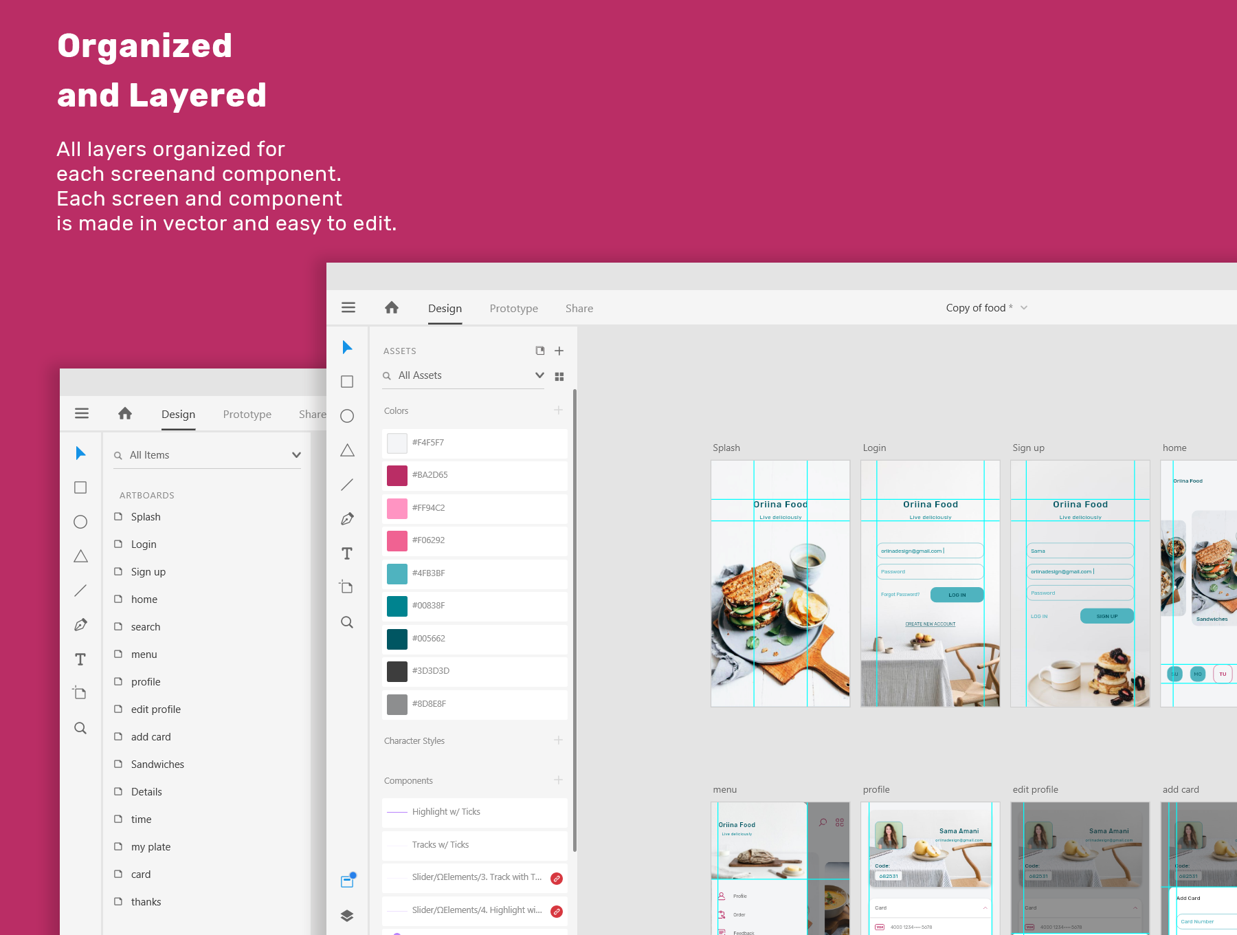素材库下午茶：食品/餐厅美食主题APP UI套件[PSD,XD]插图(4)