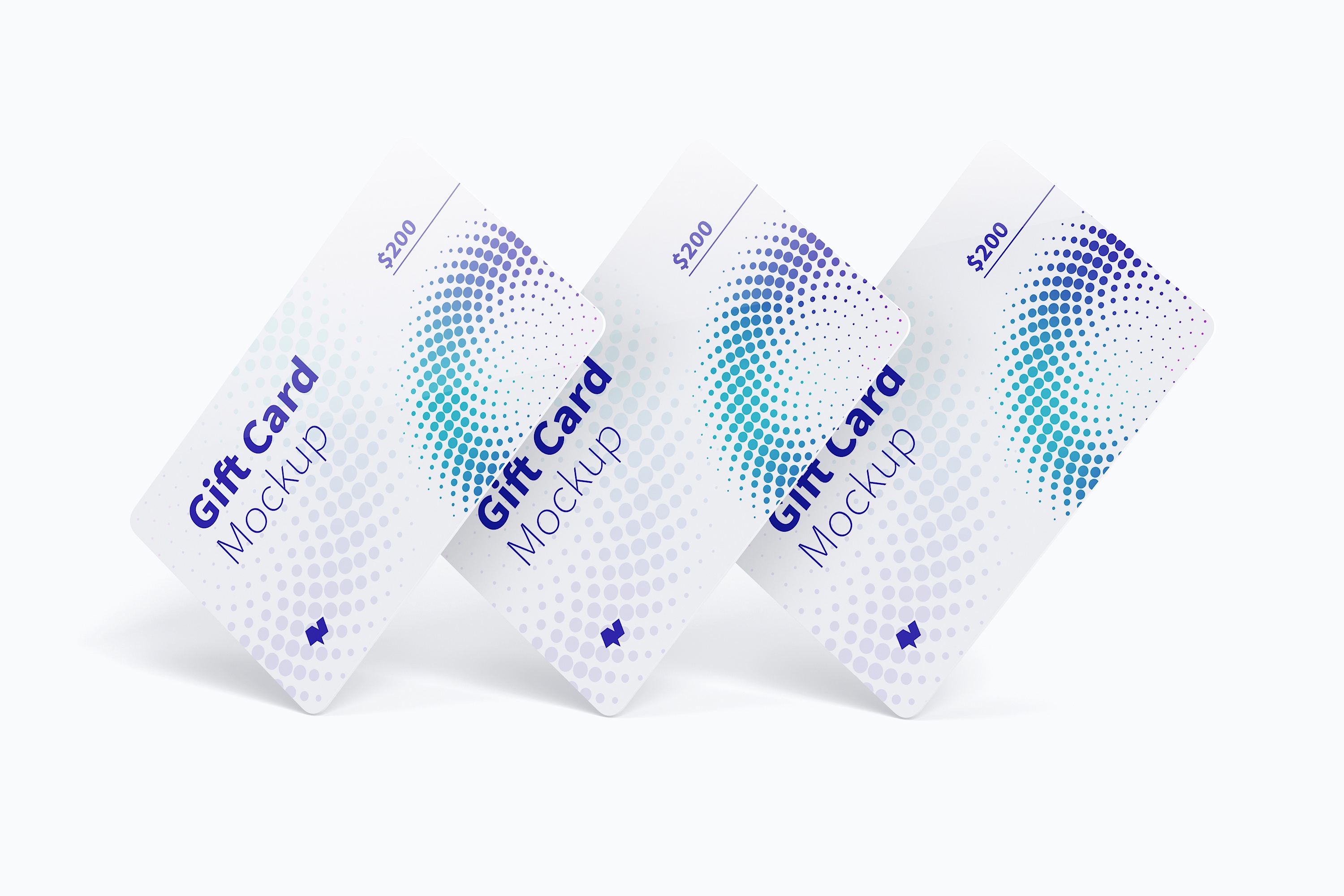 礼品积分卡设计图片预览样机06 Gift Card Mockup 06插图