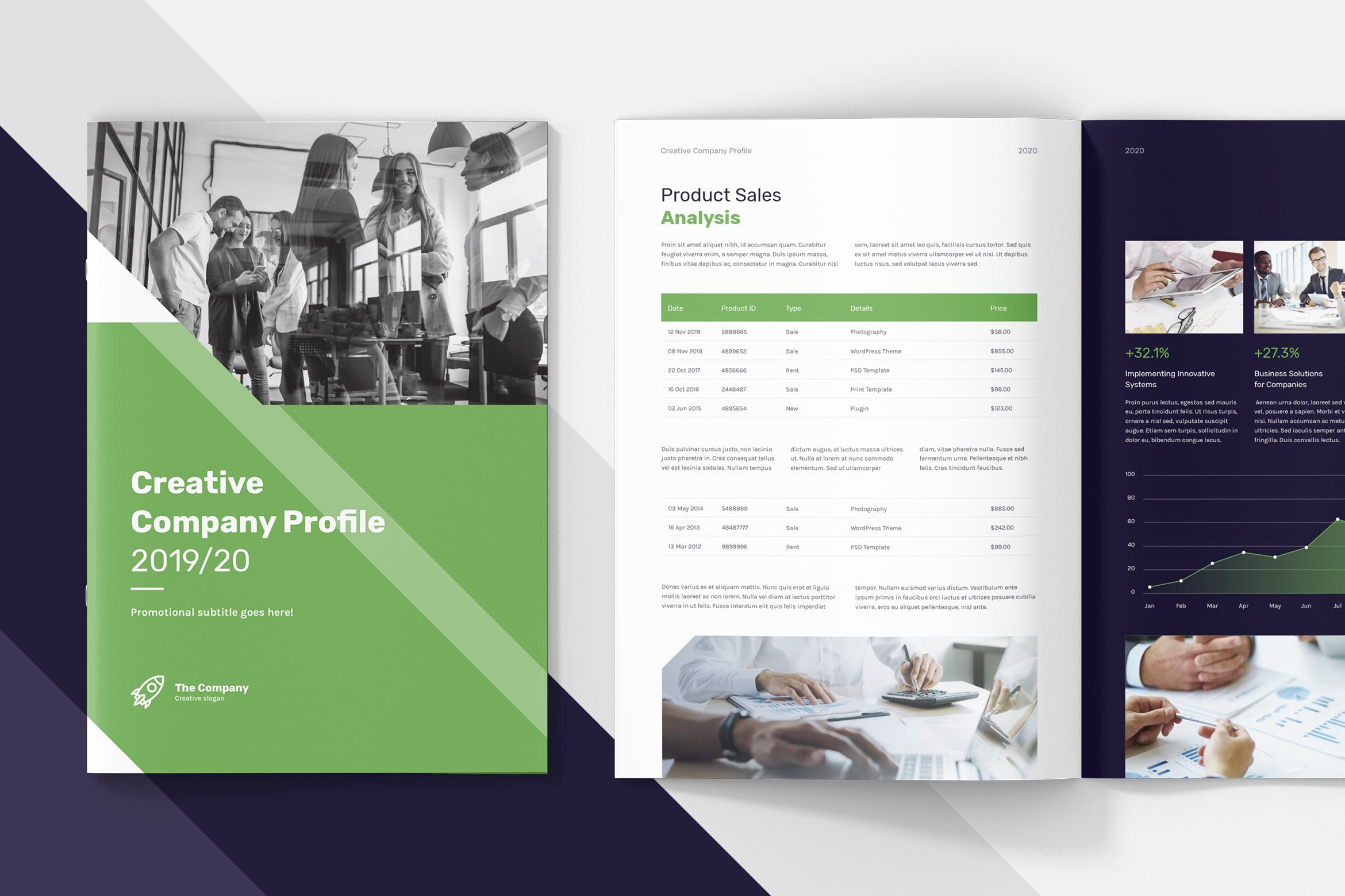 创意多用途竖版设计风格企业公司画册排版设计模板 Creative Multipurpose Company Profile插图