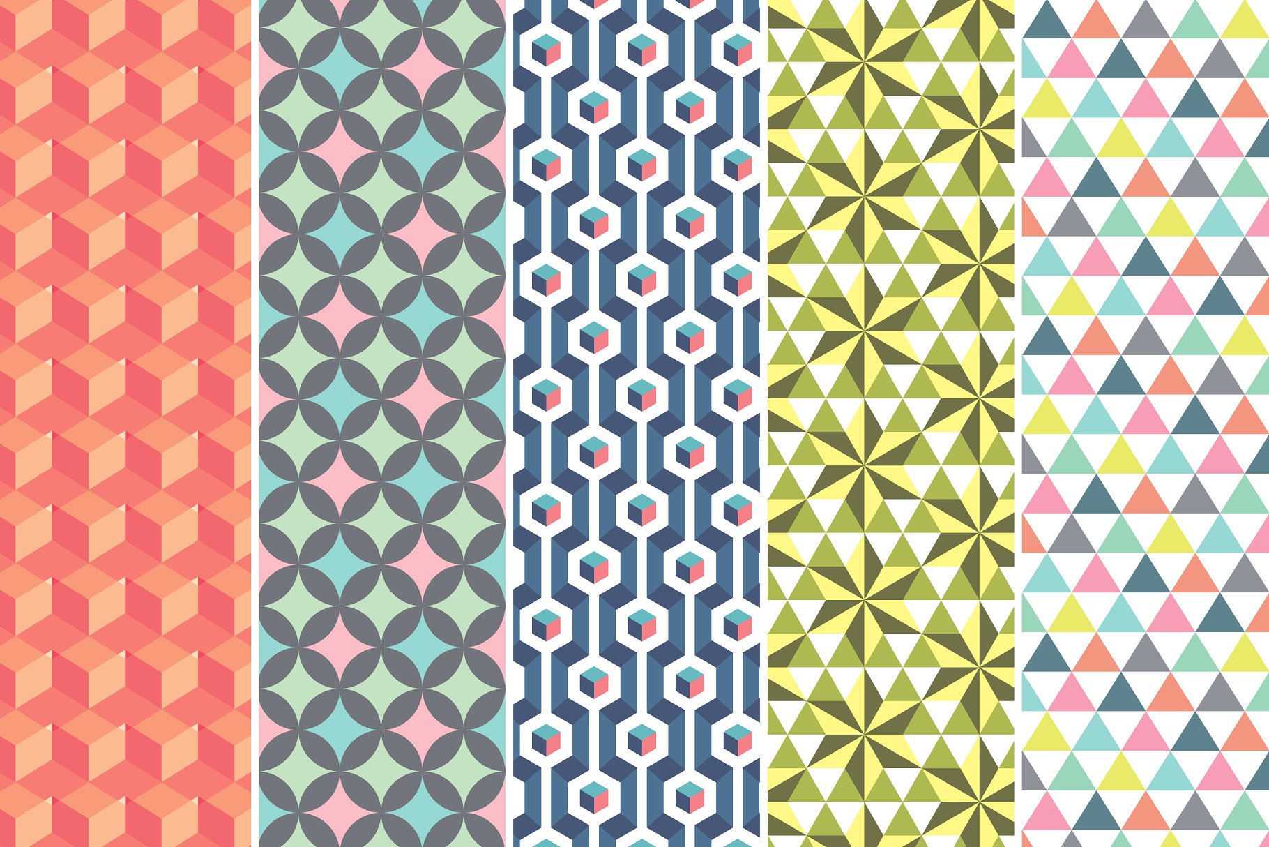 无限延伸图形矢量纹理 Infinite Vector Geometry Patterns插图(3)