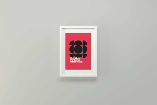 海报/照片简约白色框架样机模板 Poster Frame Mockups