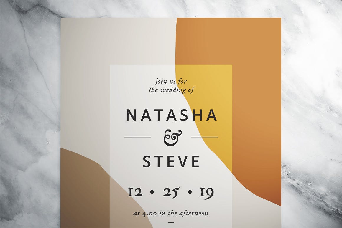 朴实无华风格婚礼邀请设计套装 Minimalist Wedding Suite插图(2)