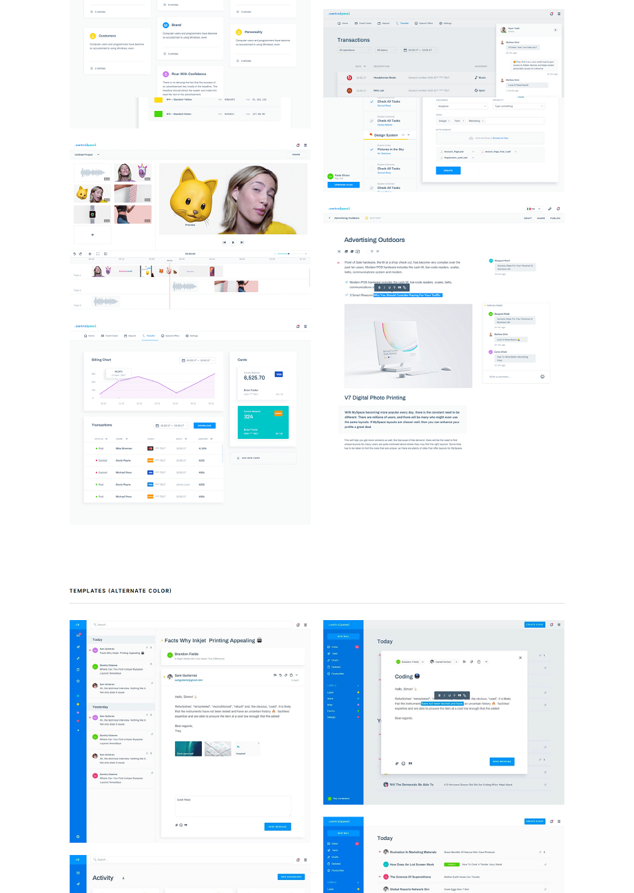 控制面板/网站仪表盘UX/UI工具包-.controlpanel [for SKETCH&PS]插图(8)