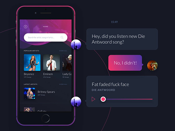 Muzika 音乐应用界面包素材之家精选sketch素材