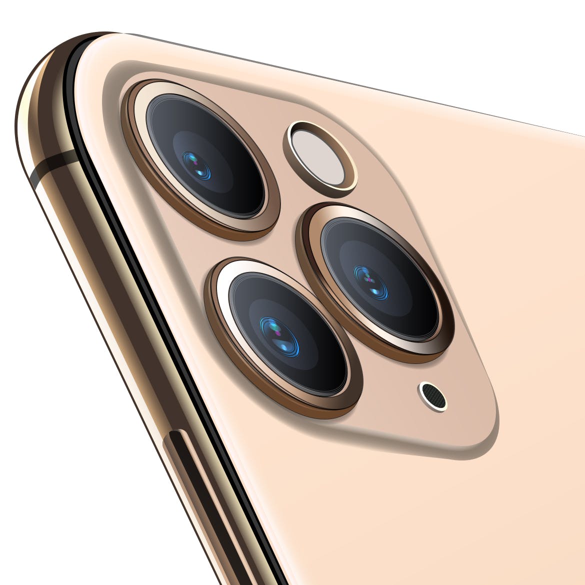 iPhone 11 Pro手机悬浮正/背面视图样机模板 iPhone 11 Pro Layered PSD Mock-ups插图(4)