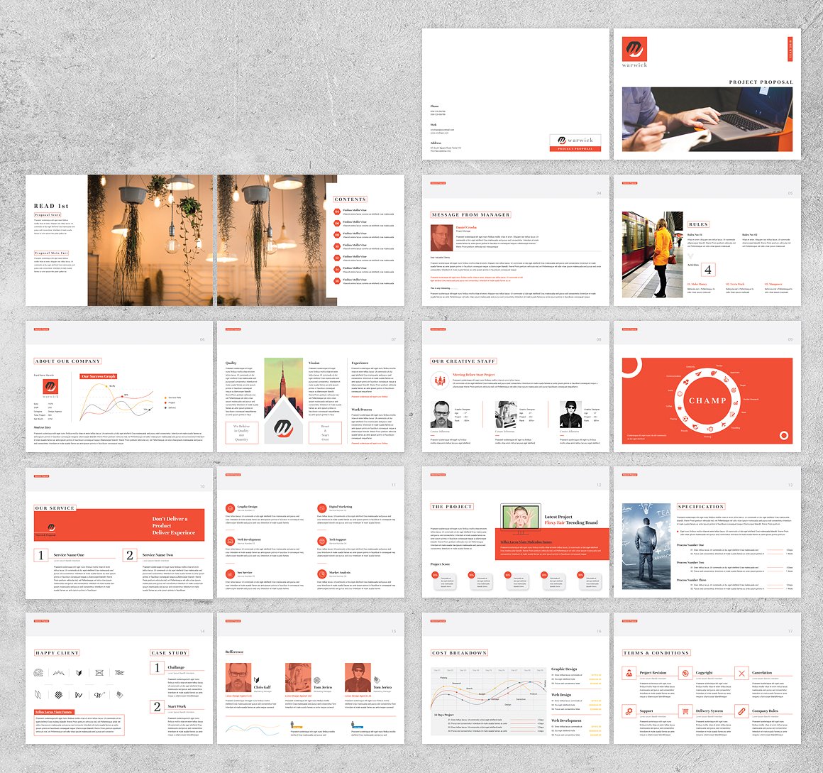 A4尺寸高端时尚的商务提案画册楼书杂志手册设计模板插图(9)