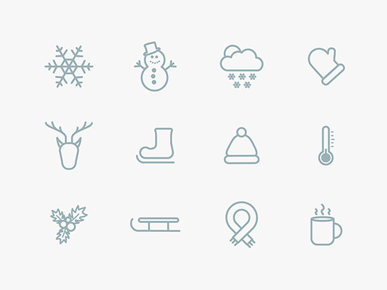 冬天图标集素材之家精选sketch素材