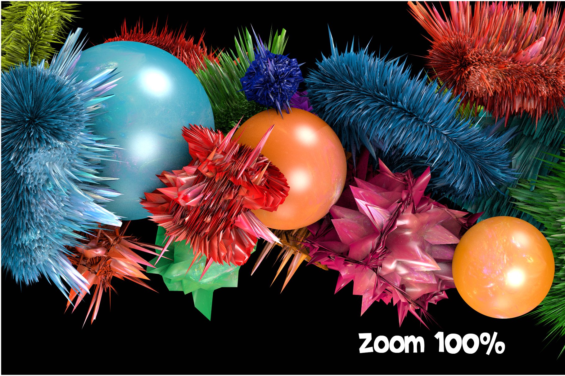 8K高分辨率抽象糖果细菌形状背景[1.09GB] 8K Candy Bacteria插图(1)