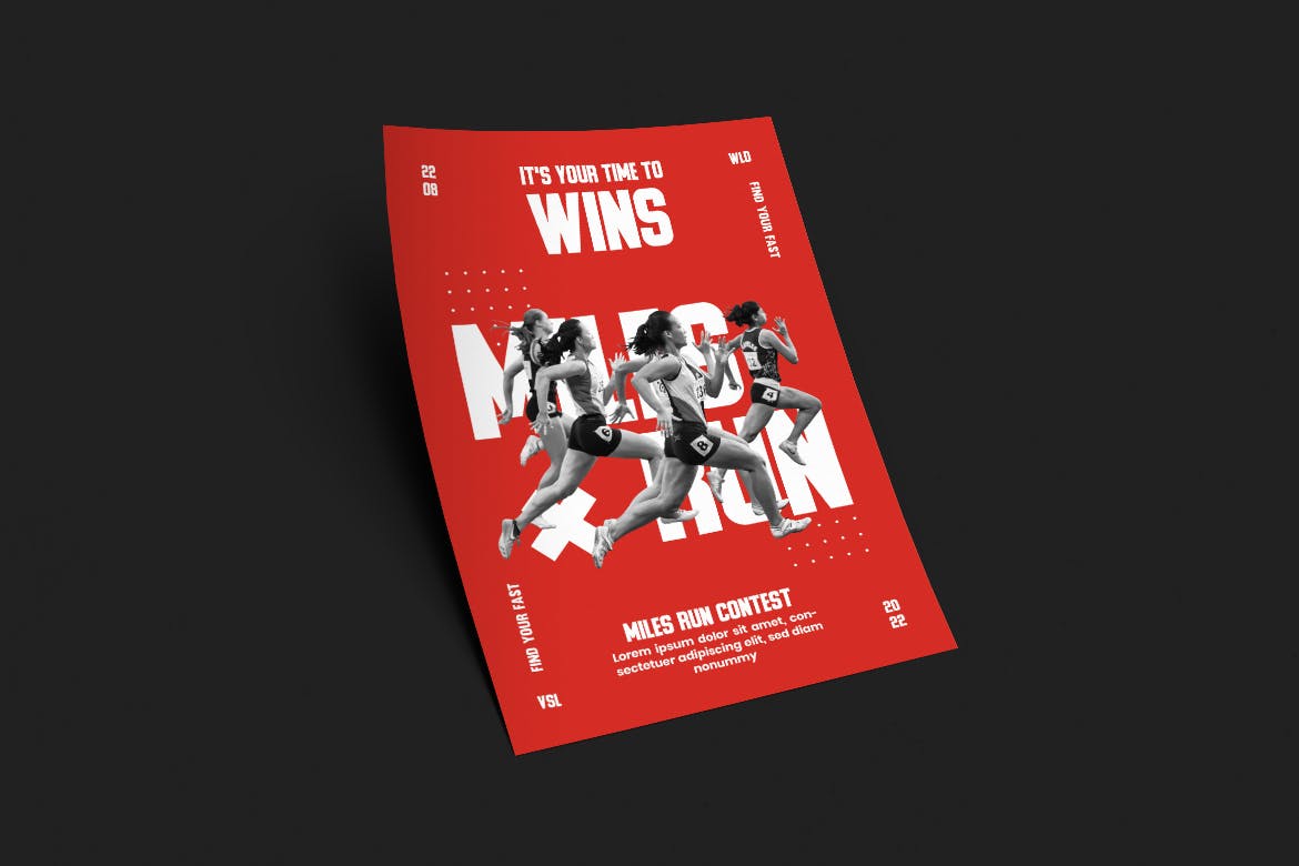 跑步运动海报PSD素材素材库精选模板 Aegeus Poster Design插图(1)