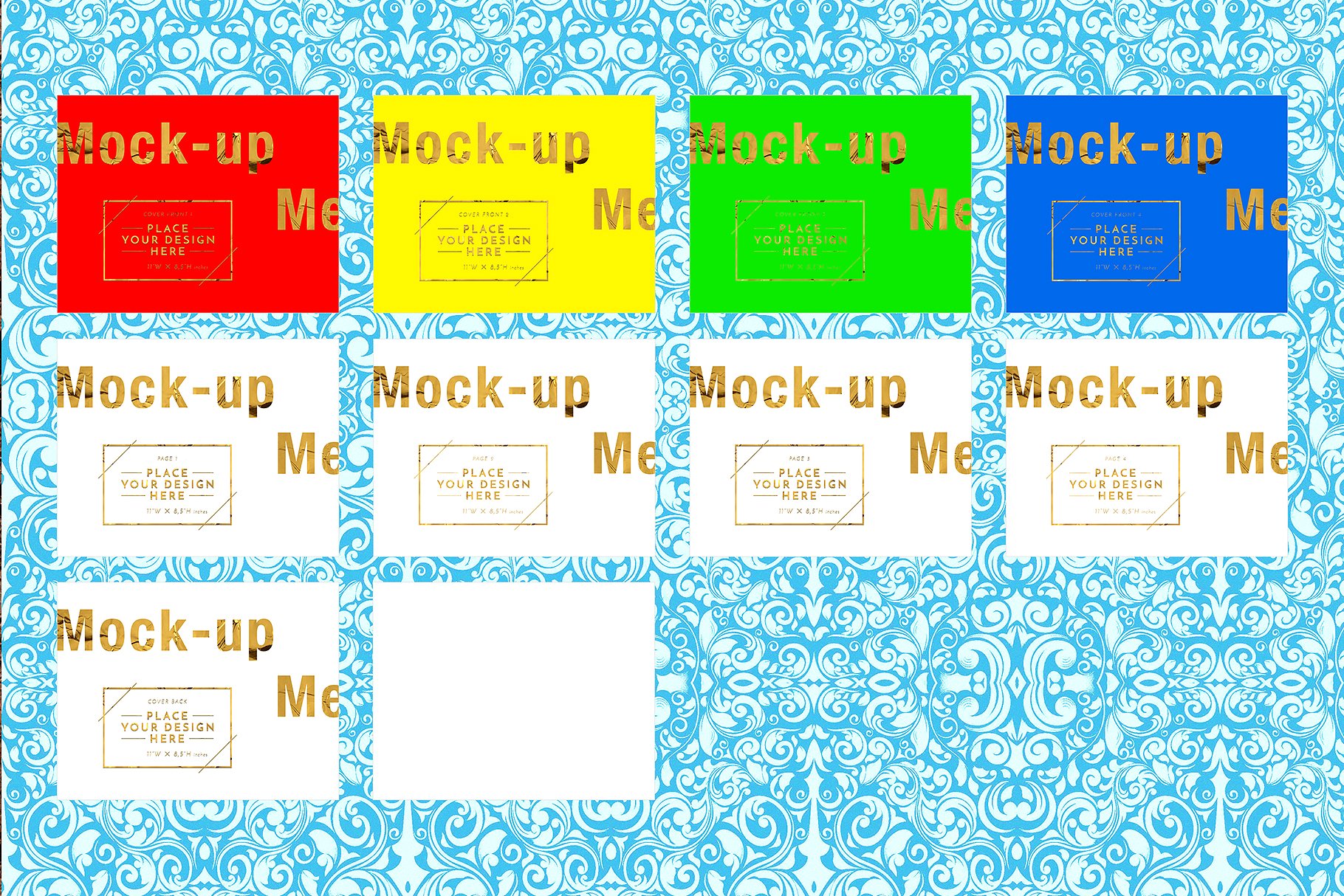 简约小册子样机模板 Landscape Brochure Mockups v.1插图(5)