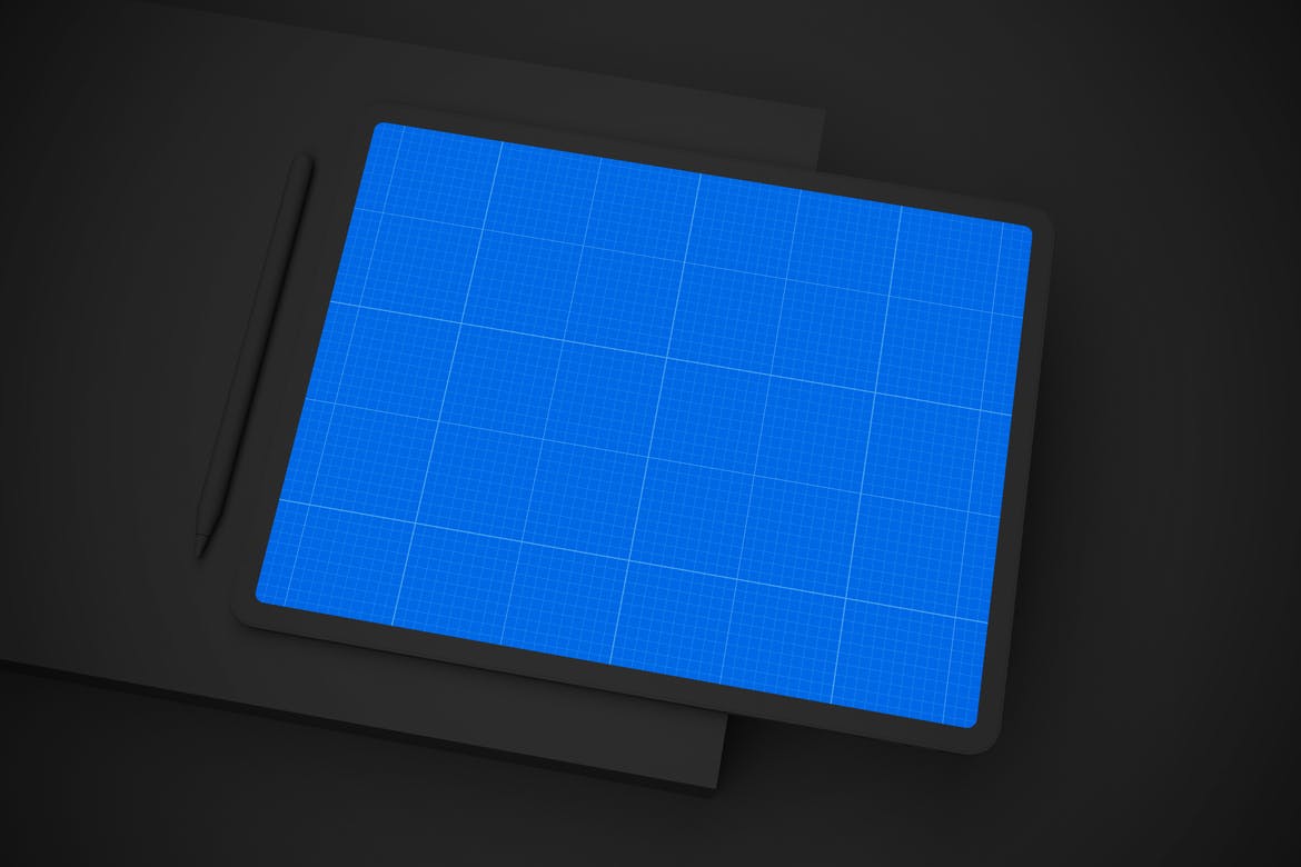 酷黑背景iPad平板电脑UI设计屏幕预览素材库精选样机模板 Dark iPad Pro V.2 Mockup插图(12)