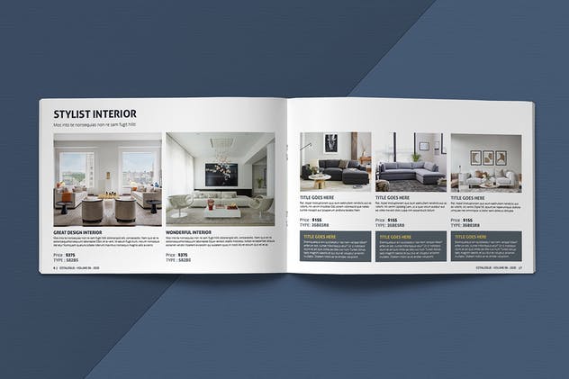 现代简约设计风格横板产品目录设计模板 Modern Catalogue Template插图(4)