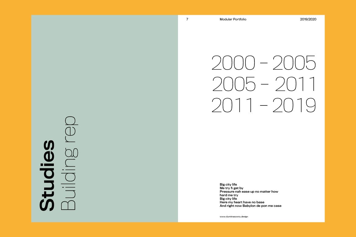 企业画册/产品目录/作品集INDD＆PSD设计模板 Modular Portfolio Template插图(5)