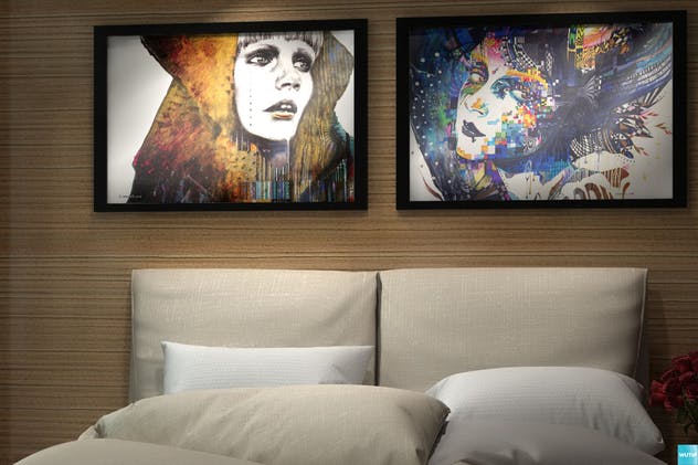 室内墙壁艺术海报框架样机Vol.1 Interior With Poster Frames Mockup Vol.1插图(12)