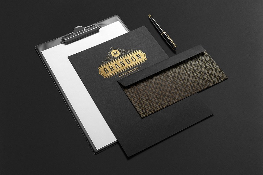 15款复古装饰风格企业名片设计模板 15 Ornaments Business Cards Bundle插图(9)