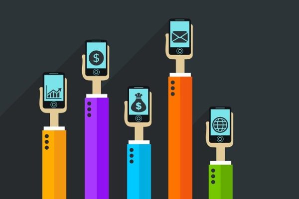 手持手机插画素材 Phone in a hand