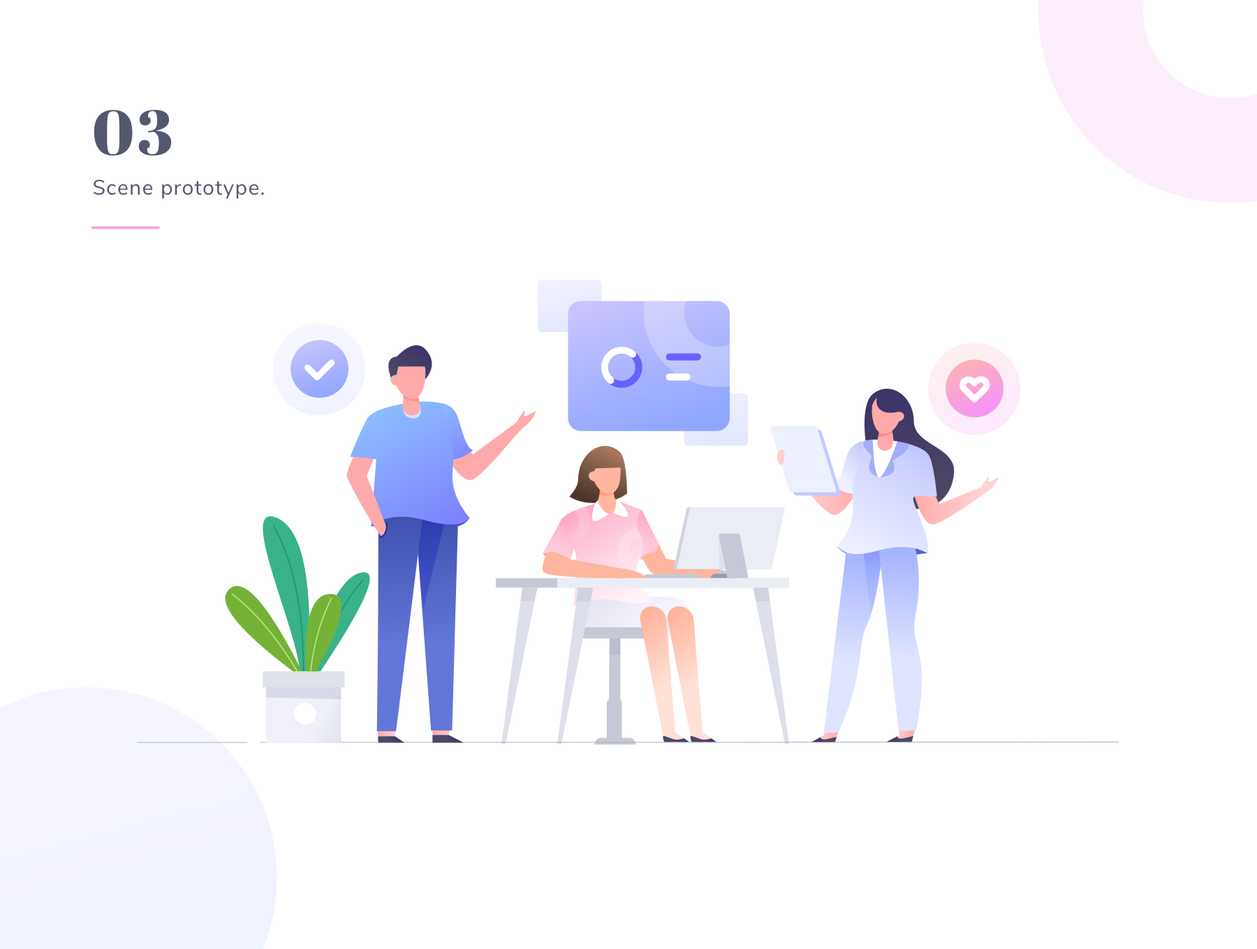 素材库下午茶：办公室概念插画素材下载[Sketch,fig,XD,Ai]插图(4)