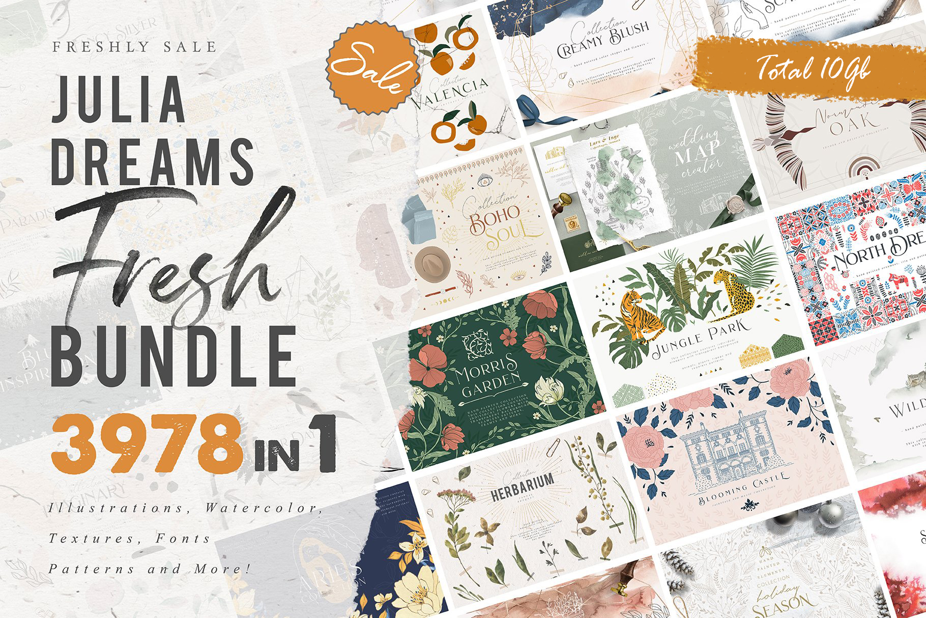 动物婴儿+儿童+时尚梦幻主题水彩手绘素材包插图(40)