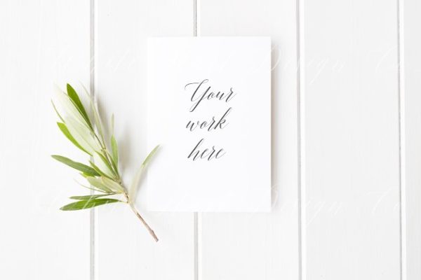 现代简约风格贺卡样机 Styled stock photo – Greeting card