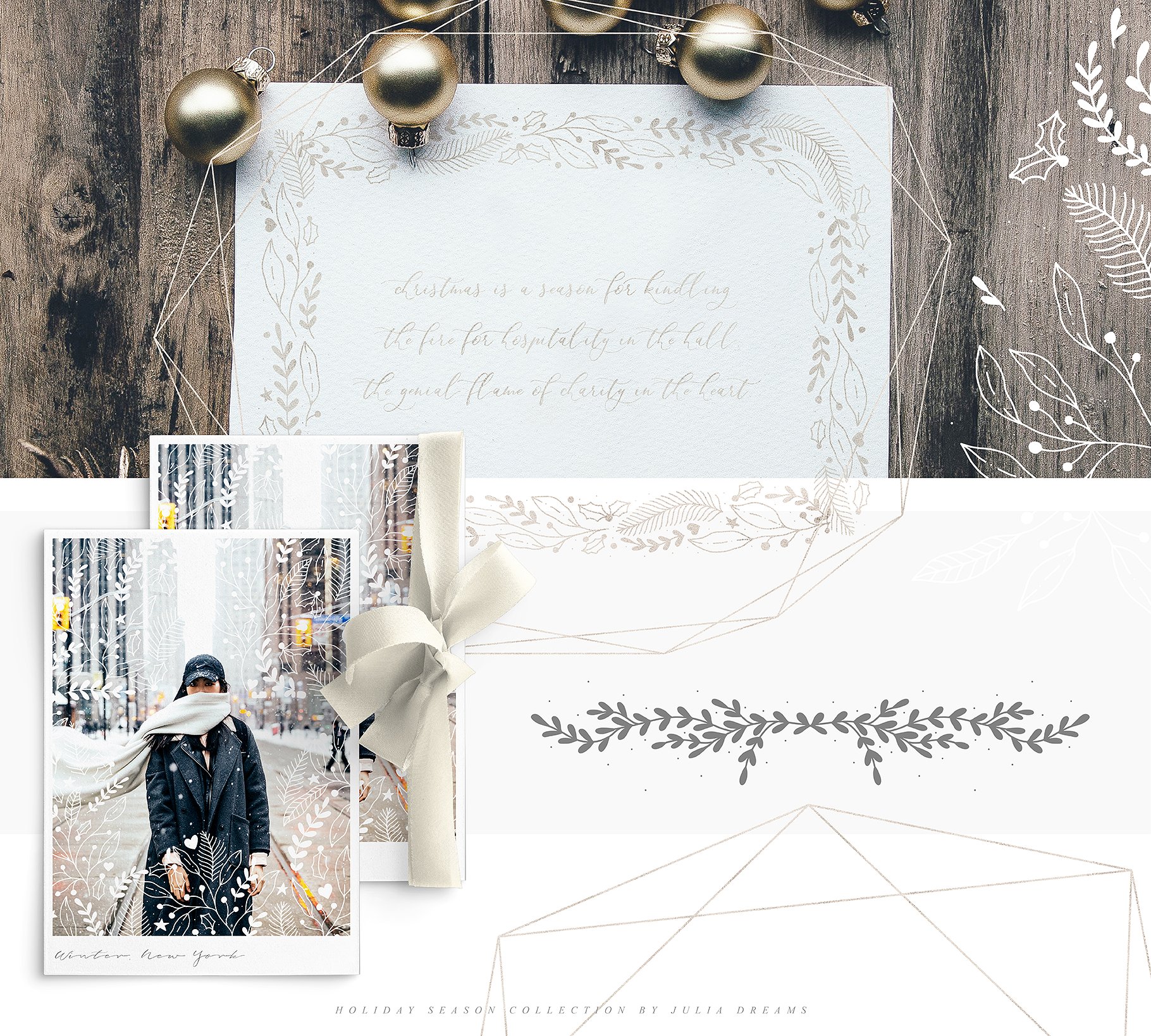 圣诞节手绘装饰设计套件 Holiday Season Collection插图(6)