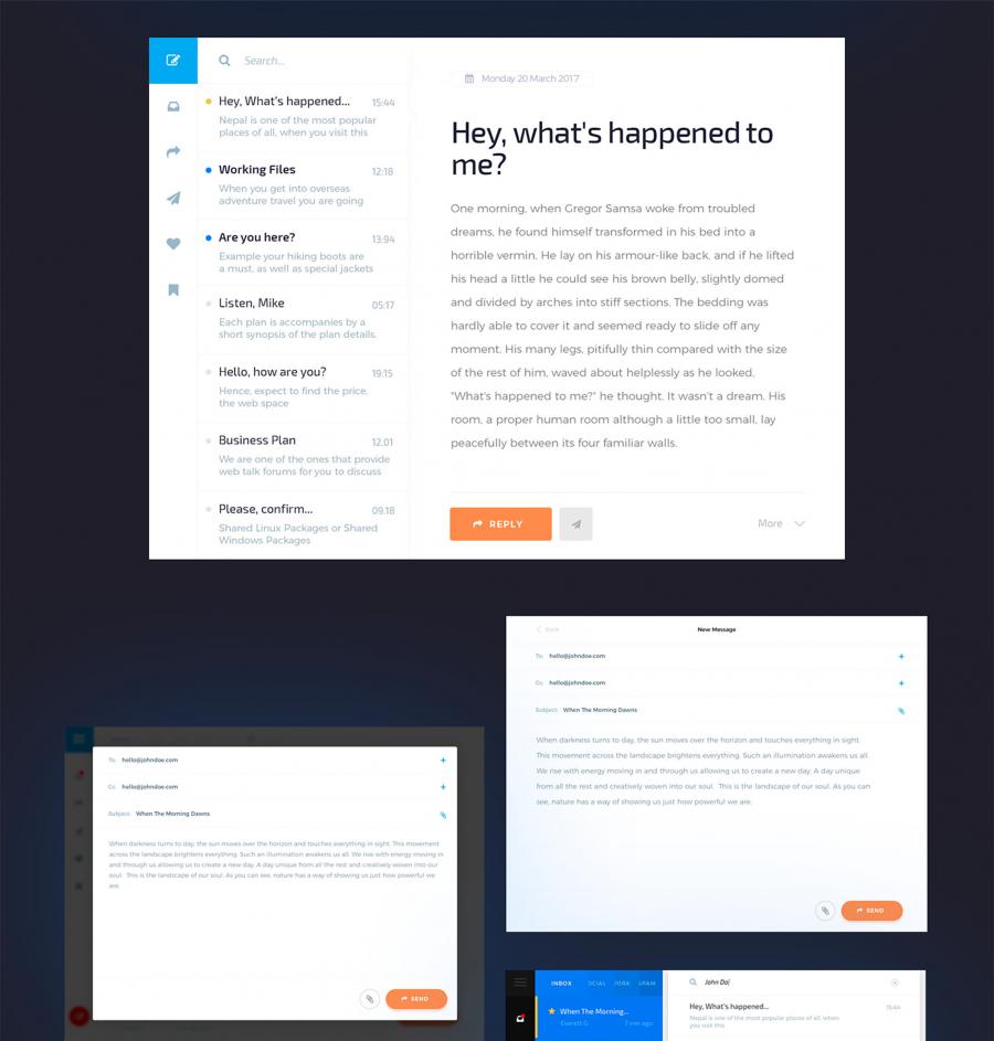 一套支持多种设备分辨率的邮件UI KITS下载[PSD,Sketch]插图(5)