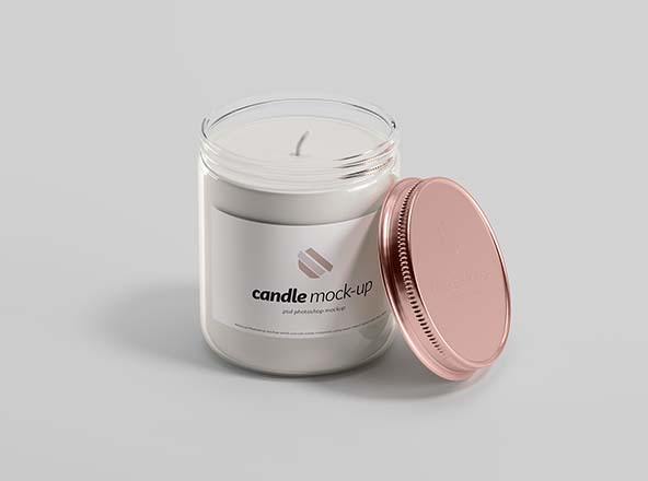 蜡烛罐包装外观设计素材库精选模板 Branded Candle Mockup