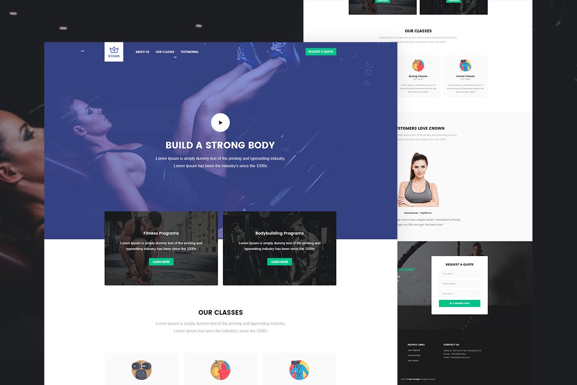 多用途营销主题网站着陆页设计PSD模板 Crown – Multipurpose Marketing PSD Landing Page插图(10)