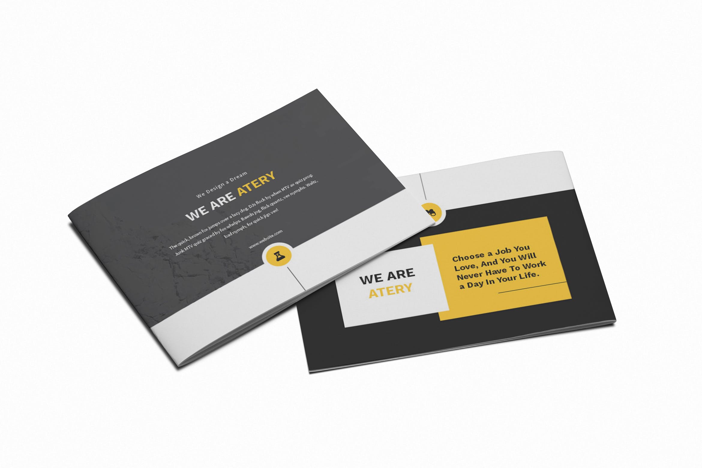 顶尖人才A5横版个人简历画册设计模板 Atery Resume CV A5 Brochure Template插图