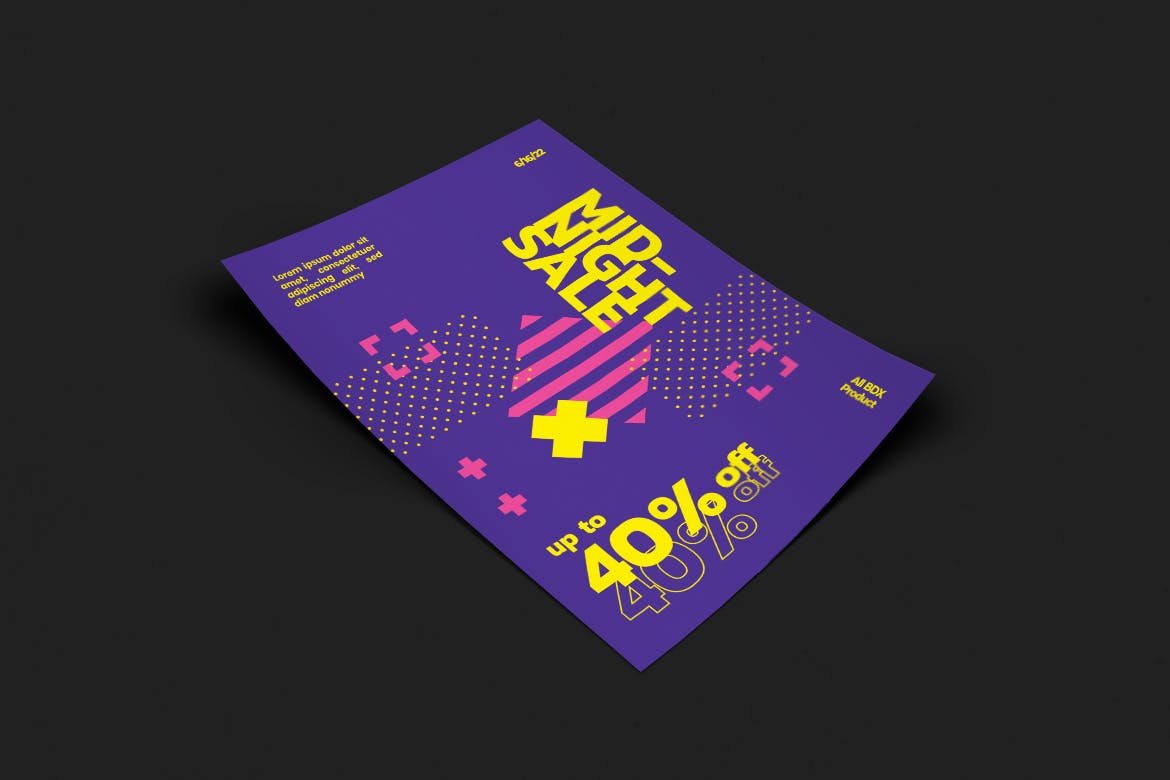 现代简约设计风格A4大小尺寸海报PSD素材素材库精选 Miguel Poster Design插图(3)