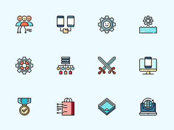 50 枚大数据和网络分析图标素材之家精选sketch素材