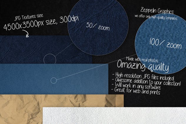 50款各种材质纸张纹理素材 50 Paper Textures Set插图(1)