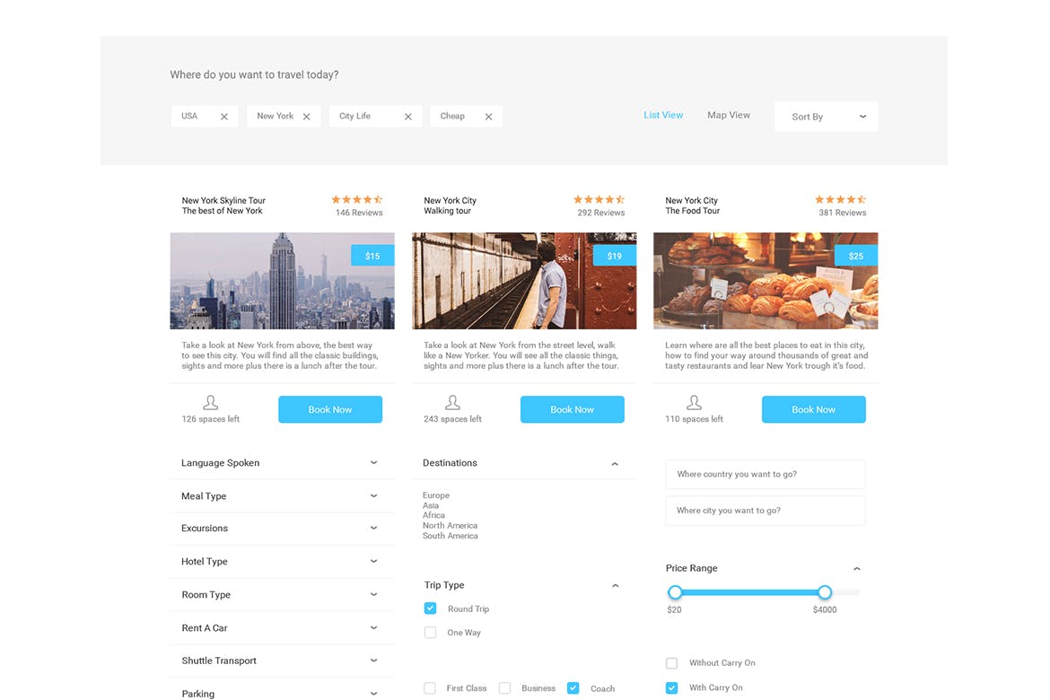 旅游门户网站UI界面设计套件 Take Me UI Kit插图(5)