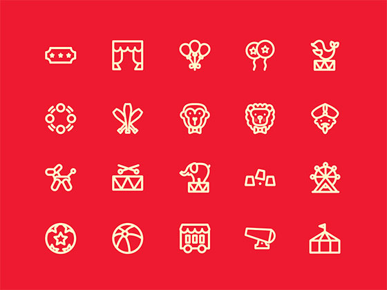 马戏团元素图标集素材之家精选sketch素材