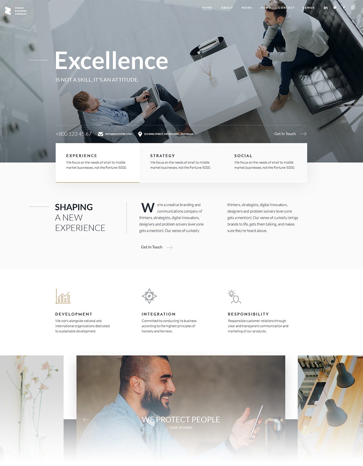 八合一多用途网站主页着陆页设计PSD模板 Zodiac – Multi-Purpose PSD Template插图(3)