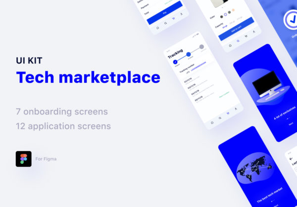 素材库下午茶：手机数码产品电商购物APP UI设计套件[Fig]