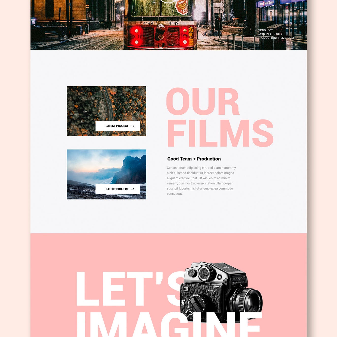 创意视频拍摄网站设计素材库精选模板 Video & Design – Website插图(3)