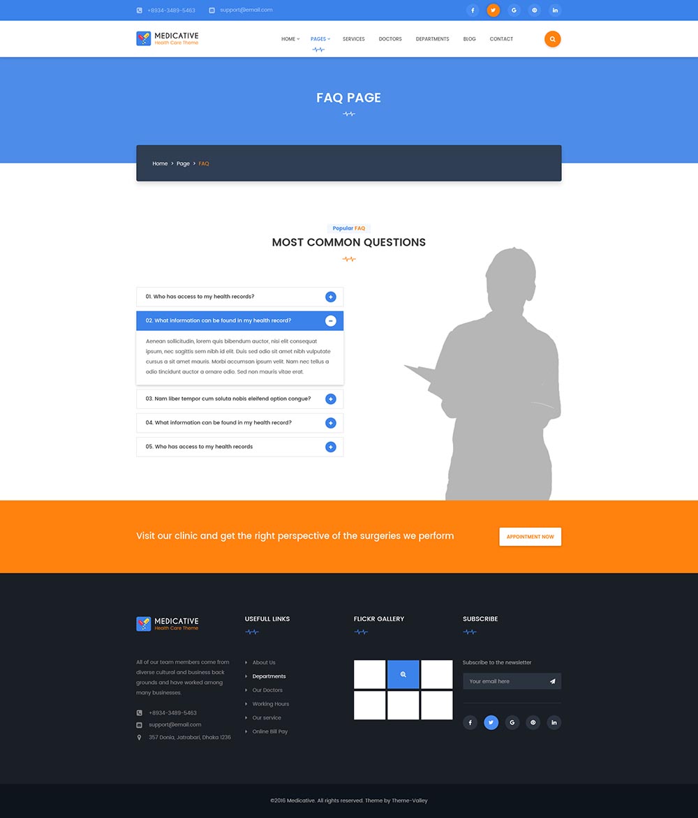 一套完美的医疗健康网站设计模板 Medical Website Template插图(17)