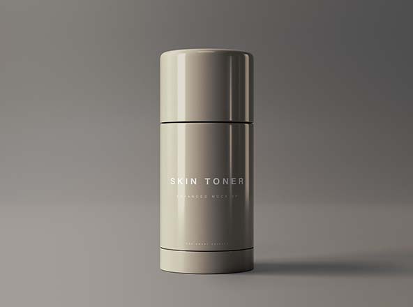 护肤品爽肤水瓶子外观设计展示素材库精选 Skin Toner Mockup