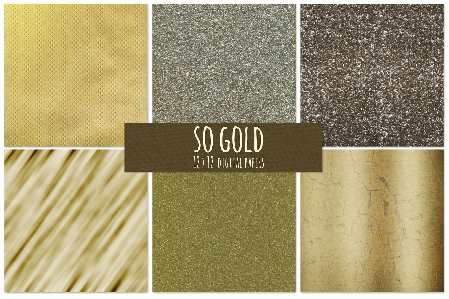 多材质金色浅金色调数码纸张纹理 Gold Digital Background Textures插图(5)