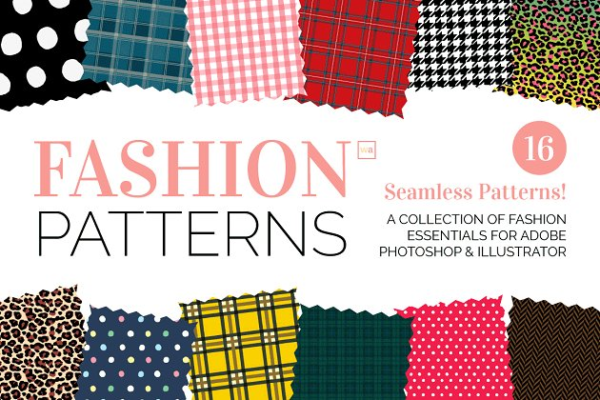 时尚花饰无缝纹理 Seamless Fashion Patterns