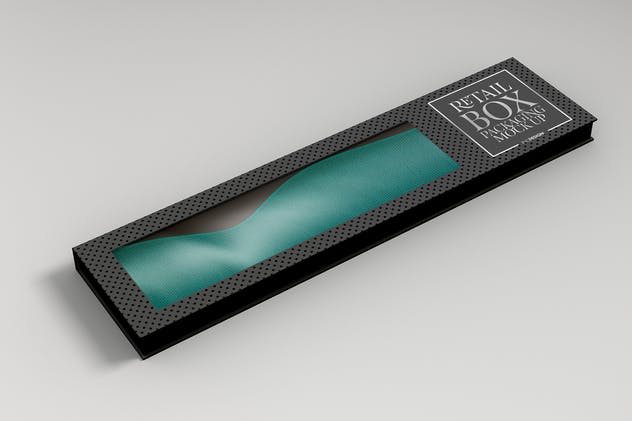 高端矩形可折叠礼品盒包装样机 Rectangle Collapsible Box Packaging Mockup插图(8)