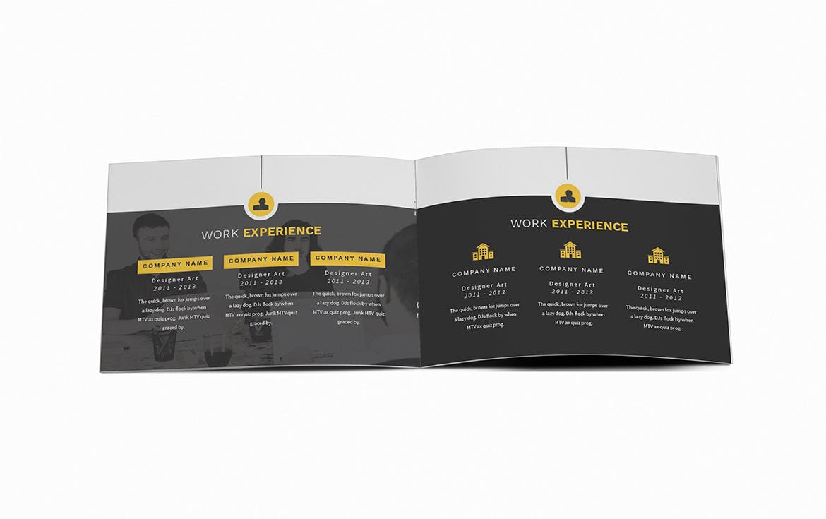 顶尖人才A5横版个人简历画册设计模板 Atery Resume CV A5 Brochure Template插图(8)