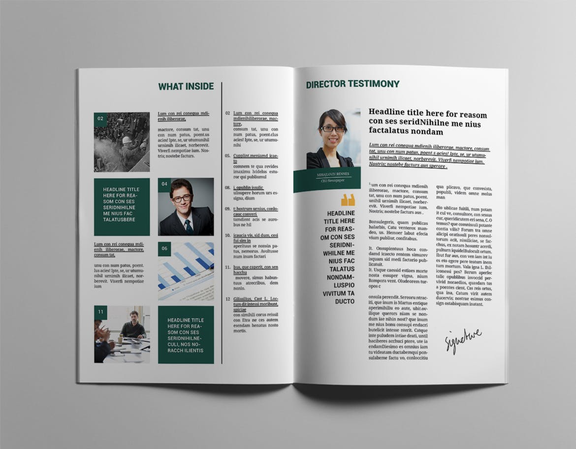 企业内部报刊排版设计模板 Newsletter Template插图(2)