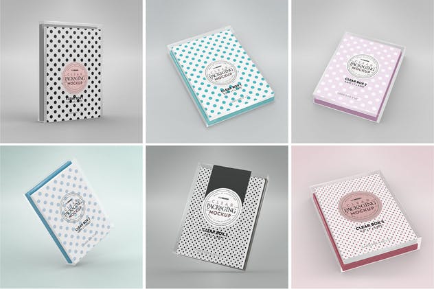 透明盒子&文具套装包养样机 Clear Box Set with Stationery Packaging Mockup插图(2)