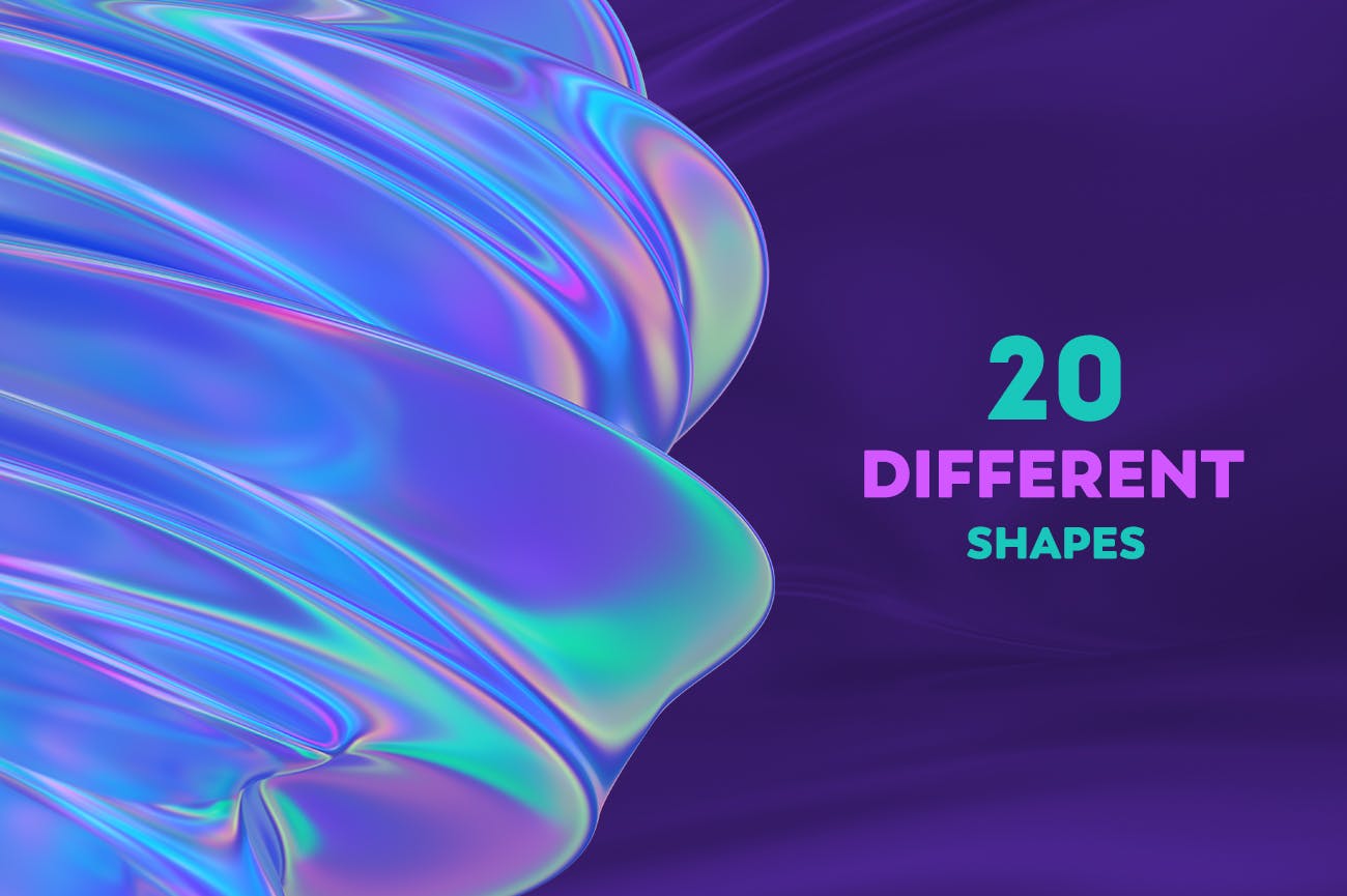 抽象3D渲染有机图形PNG背景图素材 Abstract 3D Rendering of Organic Shapes插图(5)